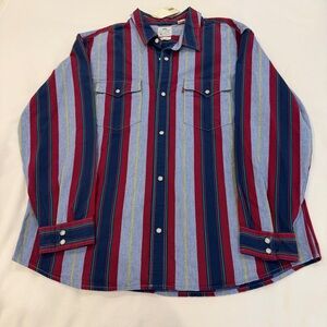 Levi’s Relaxed Long Sleeve Pearl Snap Western Shirt Size XL NWT